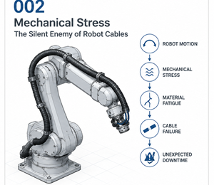 Mechanical Stress – Kẻ thù thầm lặng khiến cáp robot xuống cấp theo thời gian