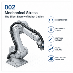 Mechanical Stress – Kẻ thù thầm lặng khiến cáp robot xuống cấp theo thời gian