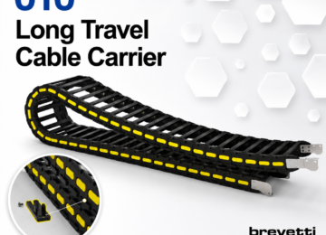 Plastic Cable Carrier cho hành trình dài – Giải pháp Sliding Skids của Brevetti Stendalto
