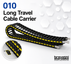 Plastic Cable Carrier cho hành trình dài – Giải pháp Sliding Skids của Brevetti Stendalto